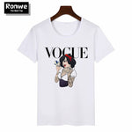 Graphic Tee Shirt Femme Funny Princess Vogue T Shirt Korean Tops