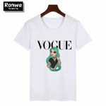 Graphic Tee Shirt Femme Funny Princess Vogue T Shirt Korean Tops