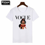 Graphic Tee Shirt Femme Funny Princess Vogue T Shirt Korean Tops