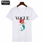 Graphic Tee Shirt Femme Funny Princess Vogue T Shirt Korean Tops