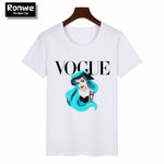 Graphic Tee Shirt Femme Funny Princess Vogue T Shirt Korean Tops