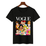 Graphic Tee Shirt Femme Funny Princess Vogue T Shirt Korean Tops