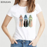 Watercolor high heels shoes print vogue t shirt women