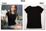 Plain T Shirt Women Cotton Elastic Female Casual Tops