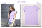 Plain T Shirt Women Cotton Elastic Female Casual Tops Short Sleeve