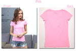 Plain T Shirt Women Cotton Elastic Female Casual Tops Short Sleeve