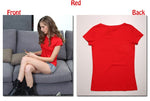 Plain T Shirt Women Cotton Elastic Female Casual Tops Short Sleeve