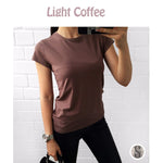 Plain T Shirt Women Cotton Elastic Female Casual Tops Short Sleeve