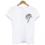 Women T-shirts Casual Love Printed Tops