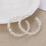 Long Earrings Female White Round Pearl Wedding Pendant Earrings