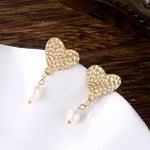 Long Earrings Female White Round Pearl Wedding Pendant Earrings