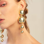 Long Earrings Female White Round Pearl Wedding Pendant Earrings