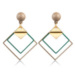 Vintage Geometric Acrylic Dangle Hanging Earring Jewelry