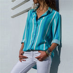 Women Blouses Long Sleeve Turn Down Collar Office Shirt