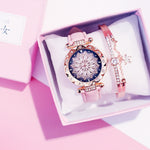 Luxury Women Watches Bracelet set Starry Sky