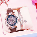 Luxury Women Watches Bracelet set Starry Sky