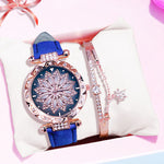 Luxury Women Watches Bracelet set Starry Sky