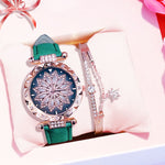 Luxury Women Watches Bracelet set Starry Sky