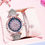 Luxury Women Watches Bracelet set Starry Sky