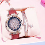Luxury Women Watches Bracelet set Starry Sky