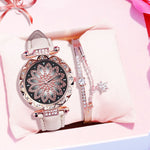 Luxury Women Watches Bracelet set Starry Sky