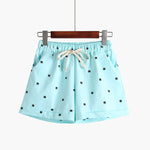 Women's home casual elastic waist cotton shorts