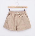 Women's home casual elastic waist cotton shorts