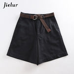 Casual Shorts Women A-line High Waist Slim Short