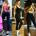 One Piece Sport Clothing Backless Sport Suit Workout Tracksuit For Women