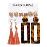Vintage Tassel Acrylic Earrings For Women
