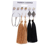 Vintage Tassel Acrylic Earrings For Women