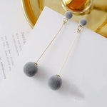 Long Slope Geometric asymmetry circle earrings for women