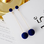 Long Slope Geometric asymmetry circle earrings for women