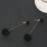 Long Slope Geometric asymmetry circle earrings for women