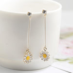 Long Slope Geometric asymmetry circle earrings for women