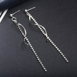 Long Slope Geometric asymmetry circle earrings for women