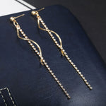 Long Slope Geometric asymmetry circle earrings for women