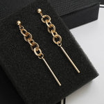 Long Slope Geometric asymmetry circle earrings for women