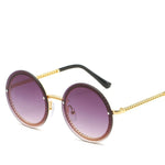Round Sunglasses Women Luxury Rimless Female Shades