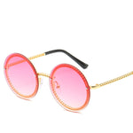 Round Sunglasses Women Luxury Rimless Female Shades