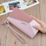 Geometric Women Clutch Pink Wallets Phone Pocket Purse