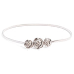 Elastic Belts Women Stretch Skinny Waist Belt Flower Leaf Shape Wedding Designer Metal