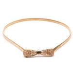 Elastic Belts Women Stretch Skinny Waist Belt Flower Leaf Shape Wedding Designer Metal