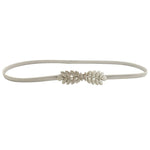 Elastic Belts Women Stretch Skinny Waist Belt Flower Leaf Shape Wedding Designer Metal