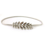 Elastic Belts Women Stretch Skinny Waist Belt Flower Leaf Shape Wedding Designer Metal