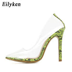 Women transparent stilettos High heels party shoes