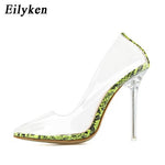 Women transparent stilettos High heels party shoes