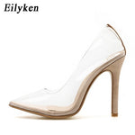 Women transparent stilettos High heels party shoes