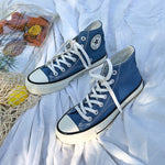 Women Canvas Shoes High Top Flats Women Vulcanized Shoes Factory Outlet Female Casual Shoes