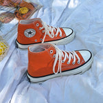 Women Canvas Shoes High Top Flats Women Vulcanized Shoes Factory Outlet Female Casual Shoes